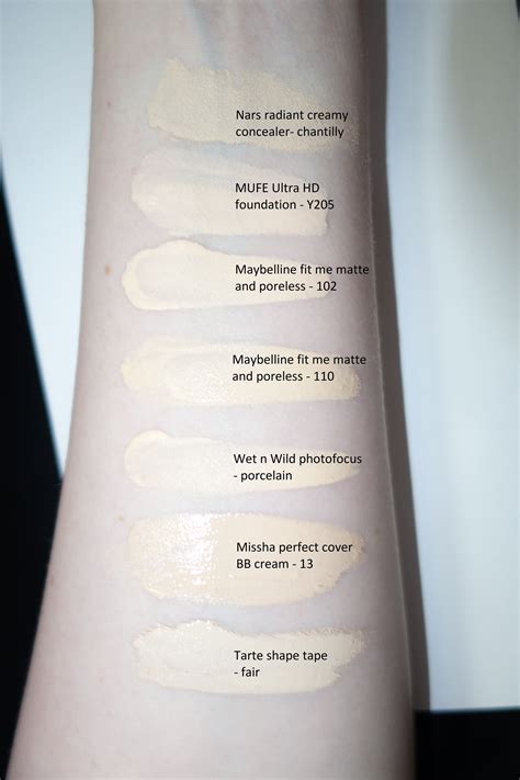 Maybelline Fit Me Comparison Swatches Foundation Swatches Makeup