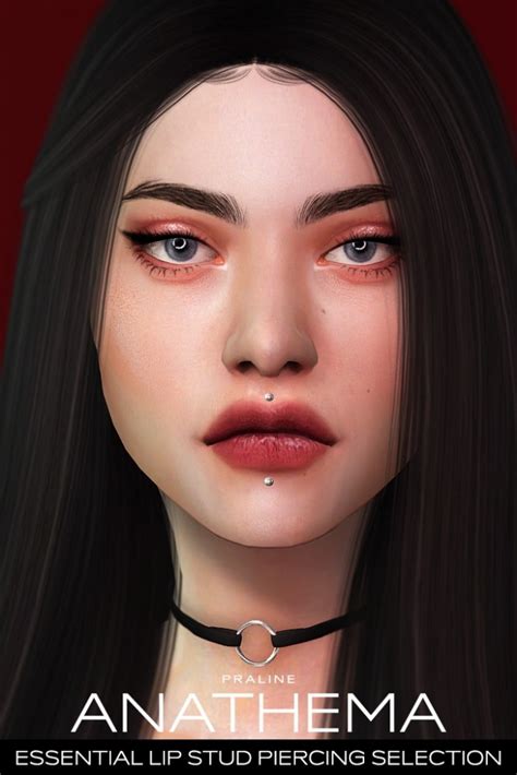Anathema Lip Stud Piercing Selection At Praline Sims The Sims 4 Catalog