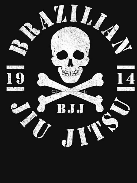 JIU JITSU SKULL AND CROSSBONES T Shirt By ShirtWreck Redbubble