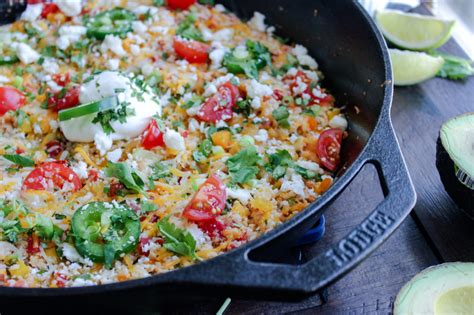 Enjoy the rich cheddar flavor you love in a fun new snack with these cheesy cauliflower bites. Loaded Cheesy Mexican Cauliflower Rice - Bonappeteach