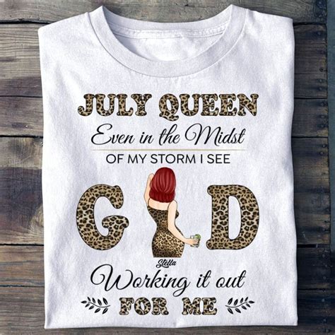 Personalized July Queen Birthday T Shirt Custom Birthday Shirt Queens