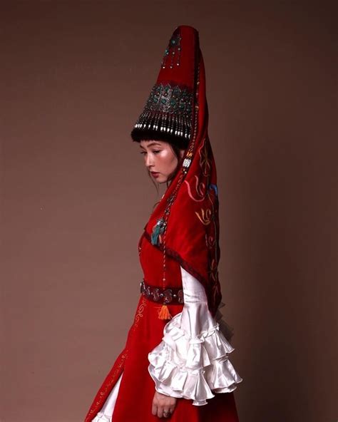 Kazakh Girl Kazakhstan Kazakh Clothing Traditional Outfits Kazakh