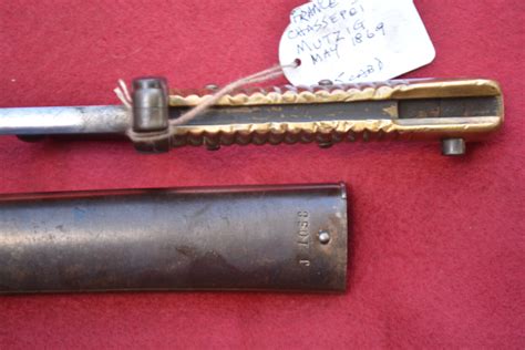 France 1866 Chassepot Bayonet Mutzig Arsenal May 1869 And 1866 Scabbard