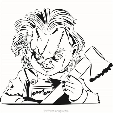 Chucky Coloring Pages With Axes