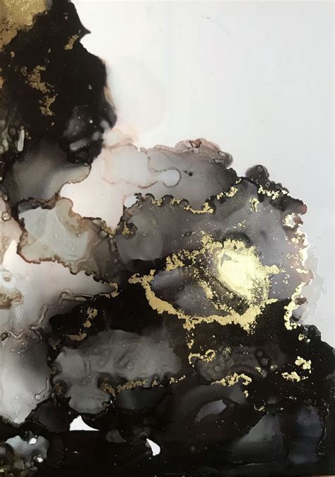 Black And Gold Abstract Alcohol Ink Gold Abstract Wallpaper Gold