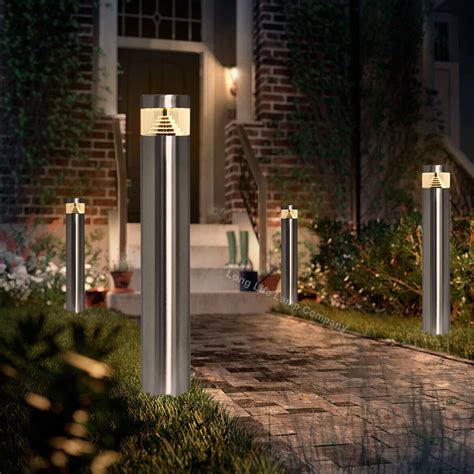 Modern Led Bollard Garden Spike Lamp Post Stainless Steel Outdoor
