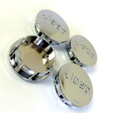 Set Of 4 Jeep Alloy Wheel Centre Hub Caps 56 Mm Chrome Covers With