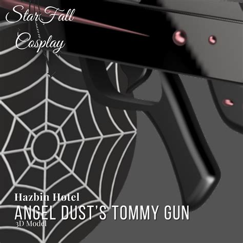 Stl File Angel Dusts Tommy Gun Hazbin Hotel Cosplay D Printable