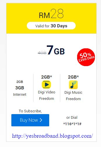 Find out about free calls, sms, contract, internet data, device price and monthly fee for different plans. Yes broadband Review Blog: Digi Prepaid Monthly RM28 ...