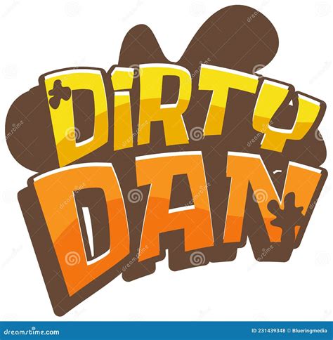 Dirty Dan Logo Text Design Stock Vector Illustration Of Entertain