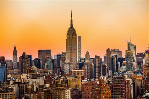 City Landscape Photo Of New York Empire State Building Manhattan Image