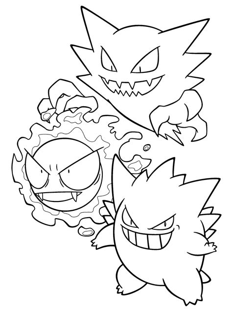 Pokemon Gengar Printable Coloring Pages Gengar Coloring Pages Porn Sex Picture