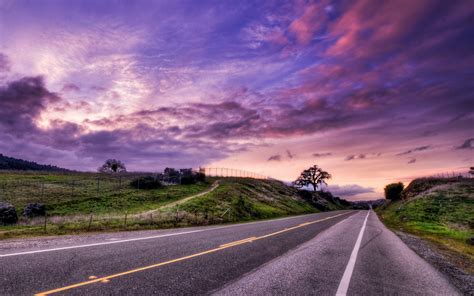 Download Sunset Road Landscape Wallpaper By Carolynreed Landscape