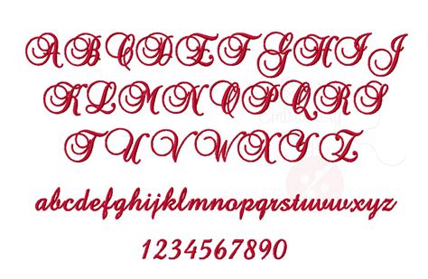 3 Size Brock Script Font Embroidery Fonts Bx 9 Formats Etsy Australia