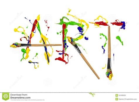 Paint And Painbrushes Painted Word Art Royalty Free Stock Images