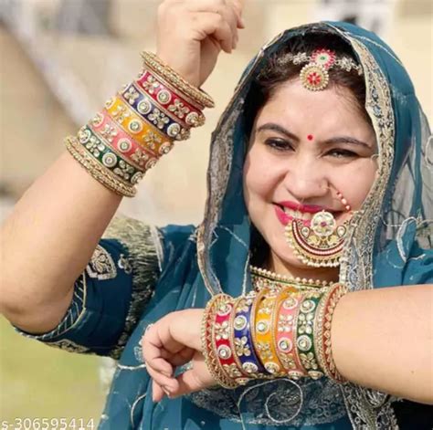 Rajasthani Multi Chuda Bridal Chuda Punjabi Chuda Kundan Bangles Set