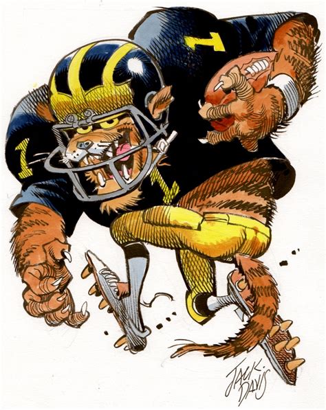Michigan Wolverine Mascot In Brian Pecks Misc Art Comic Art Gallery Room