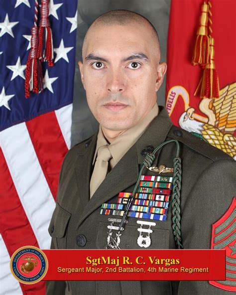 Sergeant Major R C Vargas 1st Marine Division Biography