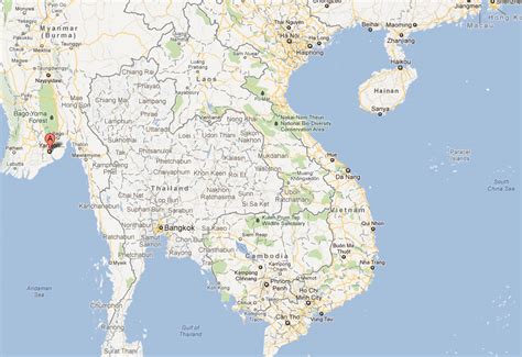 It is the second largest country in the southeast asia region. Yangon Map