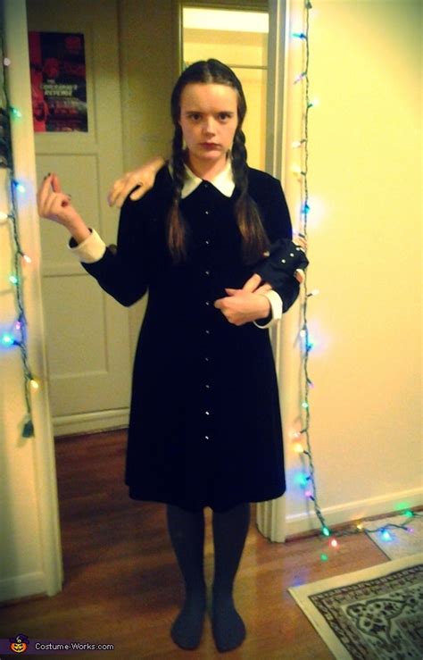 Once you have the hair down, next up is makeup! Wednesday Addams Adult Costume