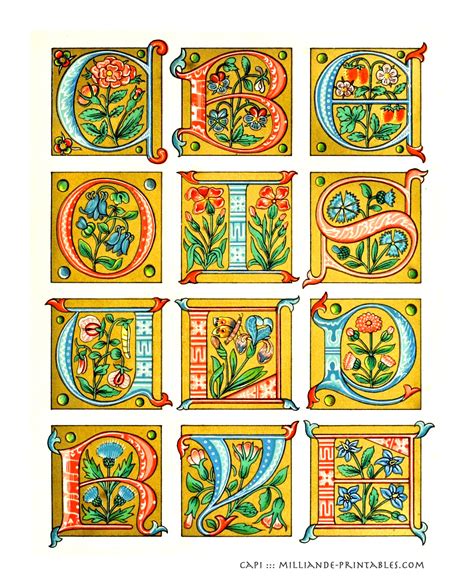 5 Best Images Of Illuminated Manuscript Alphabet Letters Printable