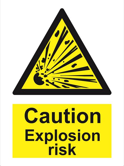 Caution Explosion Risk Wss Warning Signs Safeway Systems