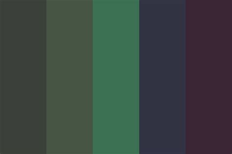 Muted Greeens And Purples Color Palette