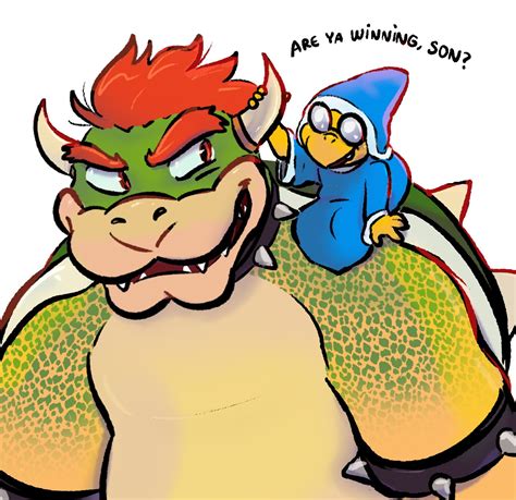 Kairydraws On Twitter Ik Its Bowser Whos Been Made Larger Rather Than Kamek Being Made