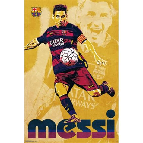 Fc Barcelona Lionel Messi 15 Laminated Poster Print 22 X 34