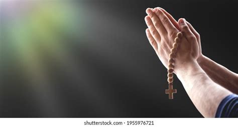 Praying Hands Faith Religion Belief God Stock Photo 1955976721
