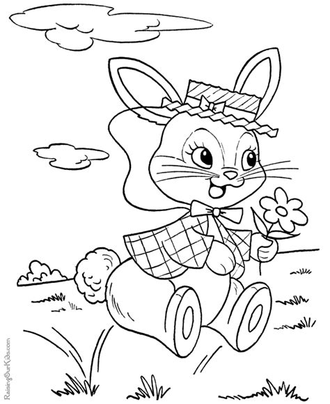 Free easter coloring pages on topcoloringpages.net mean great quality + original designs. Easter bunny coloring page - 008