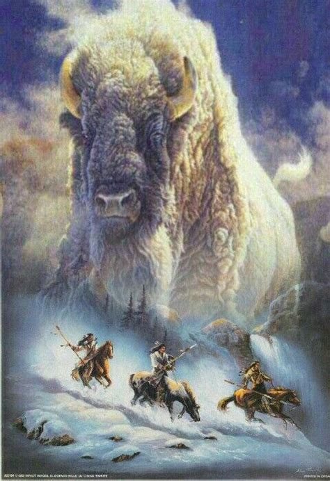 Mighty Buffalo And Bison American Indian Artwork Native American Decor