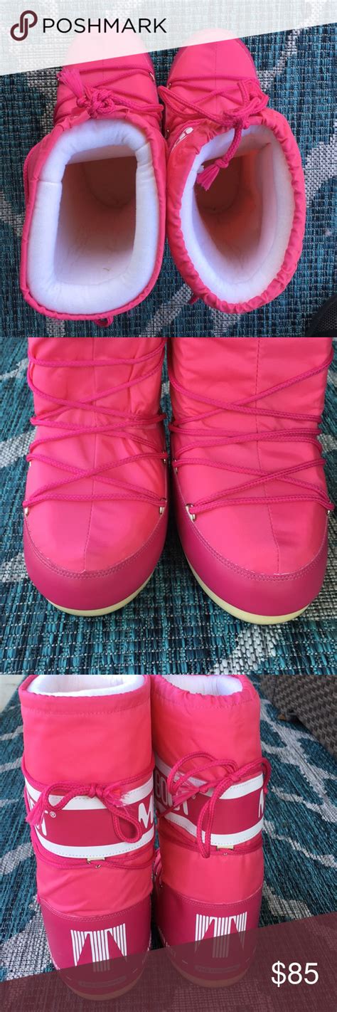 Easy, quick returns from the legendary après ski boots with crossover laces and branded strap, to clothing in breathable. NWOT Pink Moon Boots fits womens sizes 5 - 7.5 | Moon ...