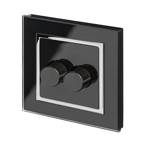Crystal Ct Rotary Intelligent Led Dimmer Switch 2g2way Black