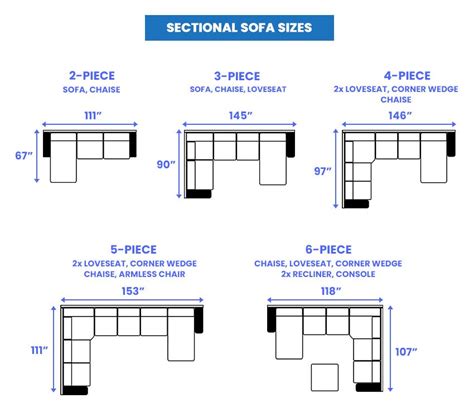 Sectional Sofa Dimensions Sizes Guide Oversized Sectional Sofa L