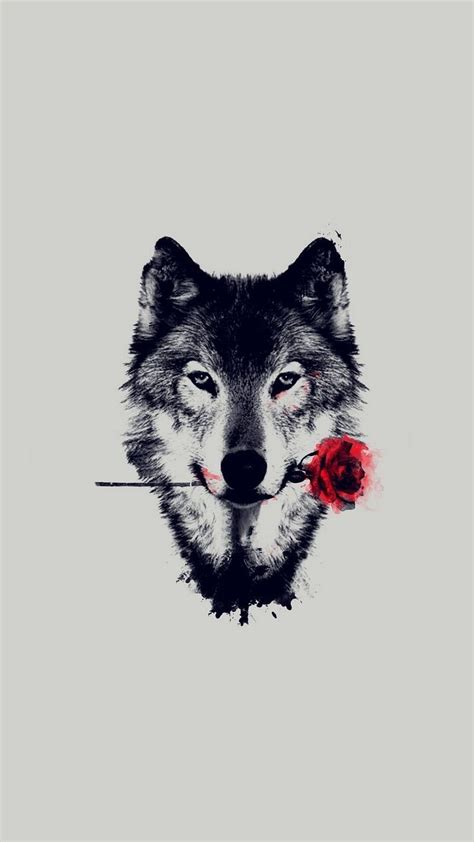 Maybe you would like to learn more about one of these? Wolf with rose background | Art wallpaper iphone, Wolf ...
