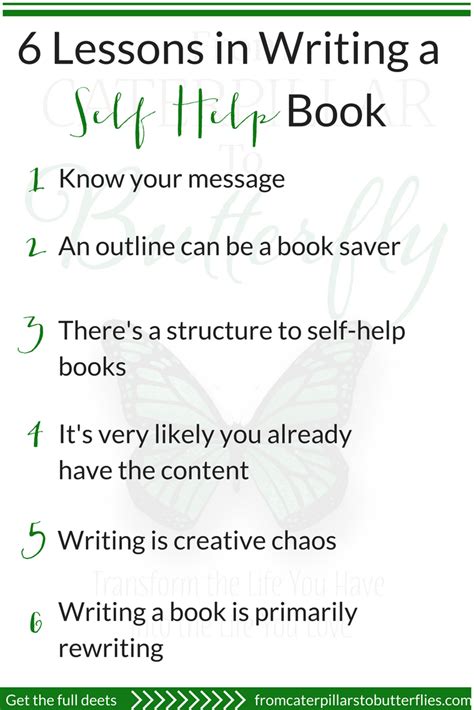 A simple guide for beginners. 6 Lessons in Writing a Self-Help Book