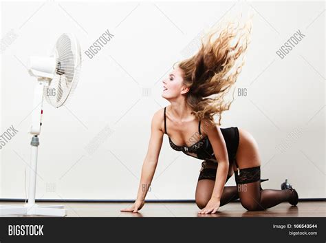 Sexy Woman Playing Fan Image And Photo Free Trial Bigstock