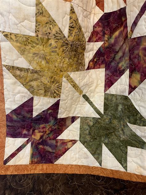 Fall Leaves Quilt Kit Batik Fabric Quilt Kit Autumn Fabrics Etsy
