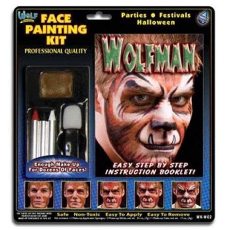 Wolfe Wolfman Face Painting Kits 4 Colors Face Paint Kit Halloween