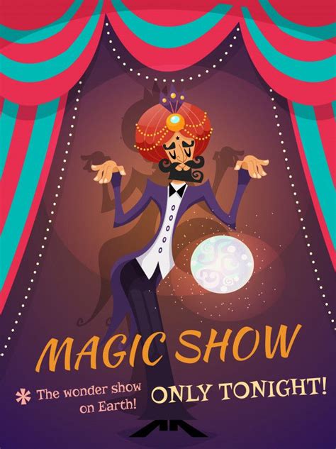 Affiche De Spectacle Magique Vecteur Gratuite Magic Show Circus Poster The Magicians
