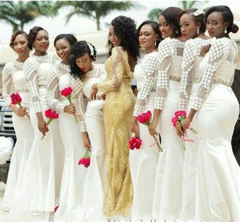 Buy African Style White Bridesmaid