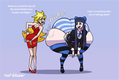 panty and stocking expansion by tail blazer body inflation know your meme