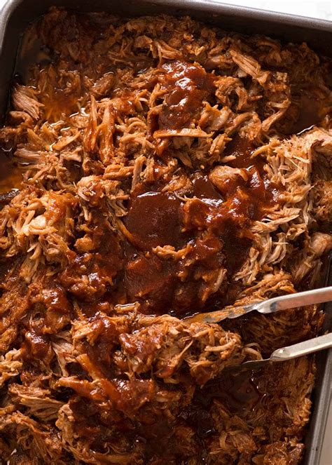 Pulled Pork With Bbq Sauce Easy Slow Cooker Recipetin Eats