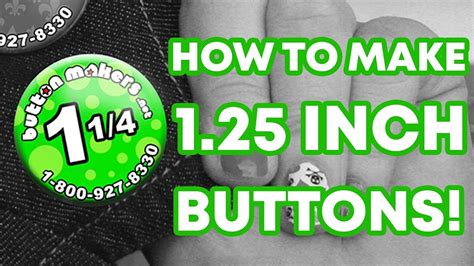 Battery wireless doorbell button door chime with 48 melodies and led indicator. 1-1/4 inch BUTTON TUTORIAL - buttonmakers.net - YouTube