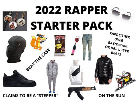 2022 Rapper Starter Pack Rstarterpacks Starter Packs Know Your Meme