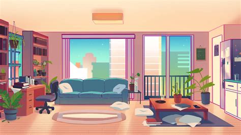 Living Room Background For The Chime Animation By Hjeojeo Living Room
