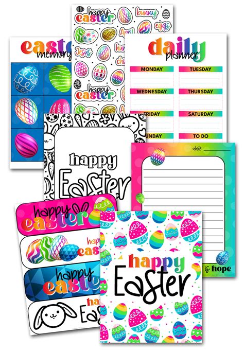 Easter Printable Pack 9 Pages Svg Sarah Titus
