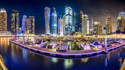 Fondos De Pantalla Noche Luces Dubai Ciudad Paisaje Urbano