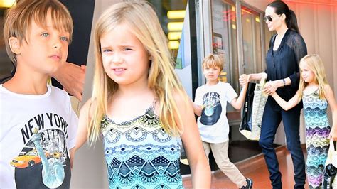 Lucky 7 Angelina Jolie Takes Twins Knox And Vivienne Shopping For 7th Birthday